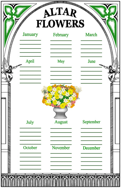 Altar Flower Chart The Parish Press Altar Flower Chart The Parish Press