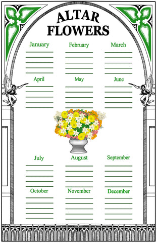 Altar Flower Chart