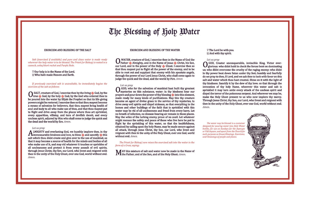 Blessing of Holy Water Frameable Prints  11 X 17