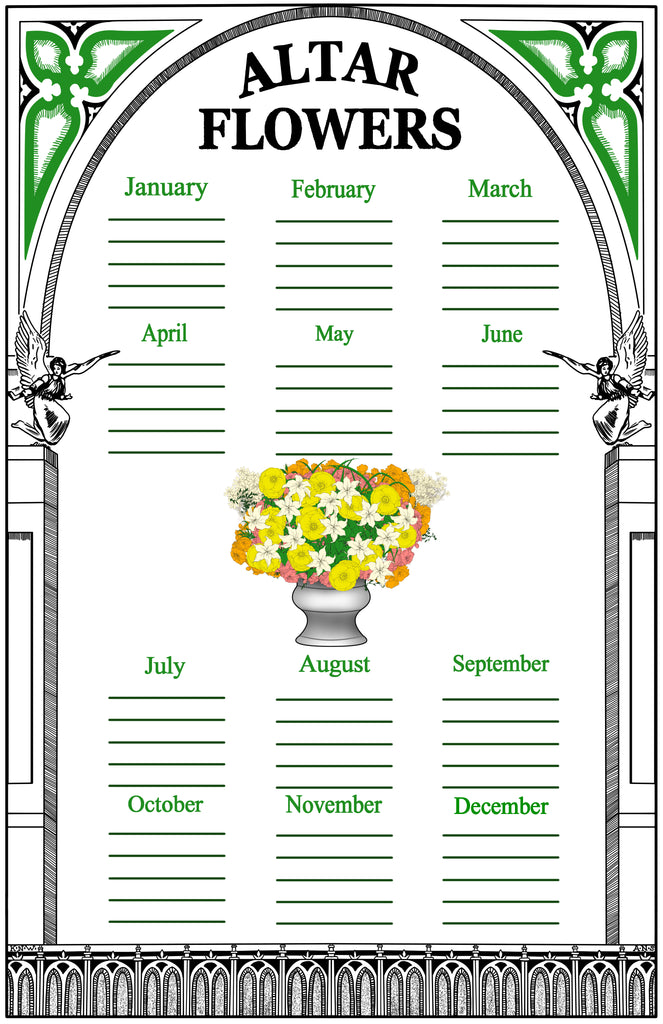 Altar Flower Chart The Parish Press