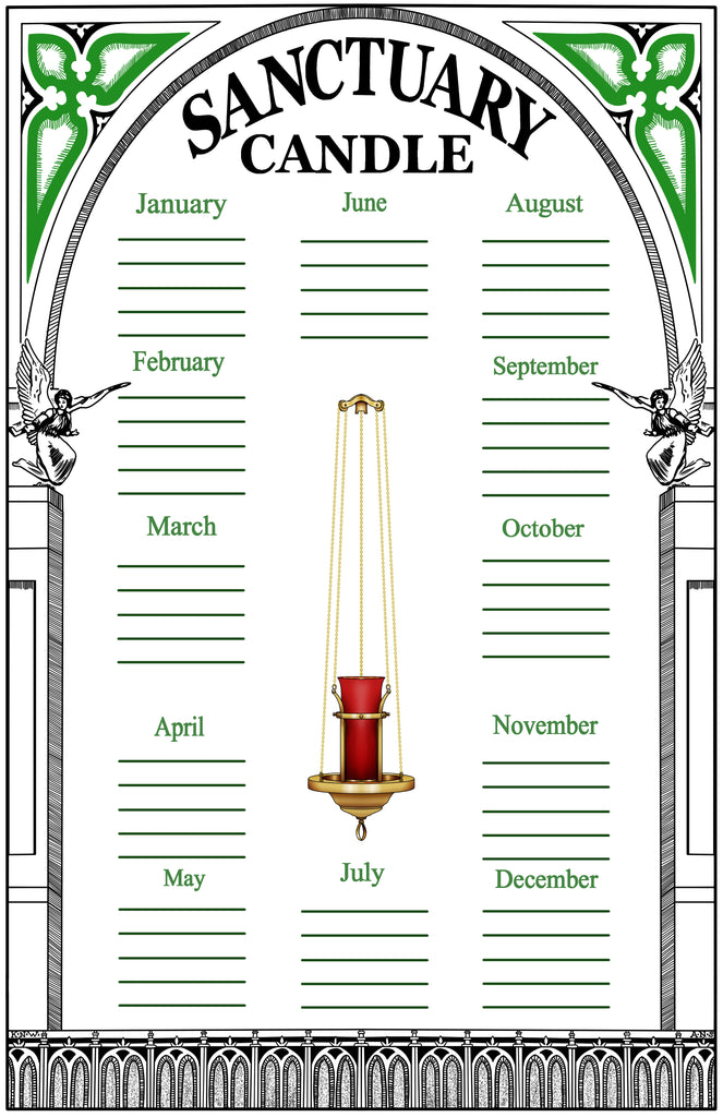 Sanctuary Lamp Candle Chart