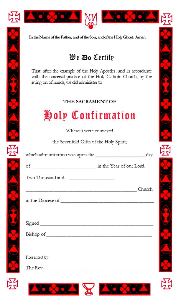 Confirmation Certificates Templates